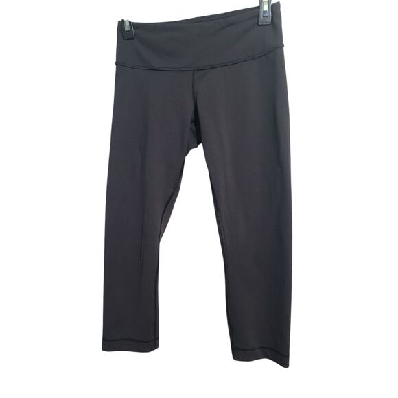 Lululemon Wunder Under Crop II Full-On Luon Black Size 6 - Picture 2 of 5